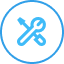 wrench and screwdriver representing the handman services icon