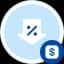 Percentage down icon representing our low prices on maintenance services